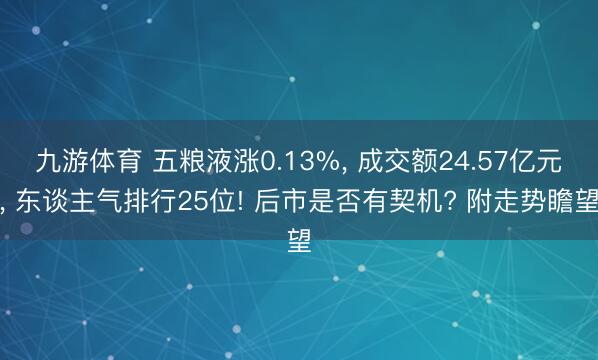 九游体育 五粮液涨0.13%， 成交额24.57亿元， 东谈主气排行25位! 后市是否有契机? 附走势瞻望