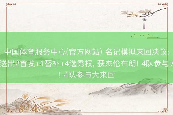 中国体育服务中心(官方网站) 名记模拟来回决议: 火箭送出2首发+1替补+4选秀权， 获杰伦布朗! 4队参与大来回