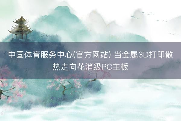 中国体育服务中心(官方网站) 当金属3D打印散热走向花消级PC主板